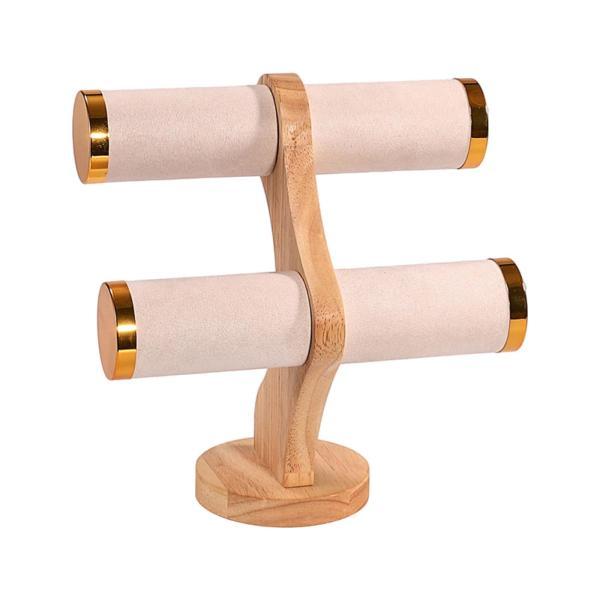 ブレスレットホルダー ジュエリーオーガナイザー 2段ブレスレットディスプレイスタンド バングル収納オ...