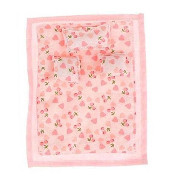 1:12 ドールハウス ミニチュア寝具 ドールハウス寝具セット ベッドシーツ 掛け布団&amp;枕付き ごっ...