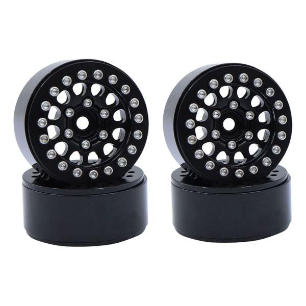 4x メタルビードロックホイールリム 交換部品 ヴィンテージデザインホイールハブ アルミニウム合金ホ...