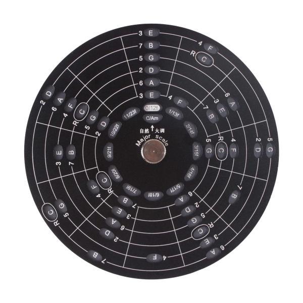 メロディーコードツール、五度圏ホイール、ミュージシャンの指導用アルミニウム合金ミュージックサークルコ...