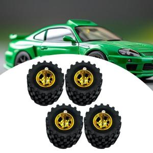 4ピース1/64モデルカーホイールラバータイヤ...の詳細画像2