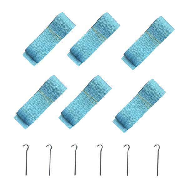 6ピース/個ビーチバレーボールラインアンカー付き境界線フィールドポータブルコートマーカーラインバドミ...