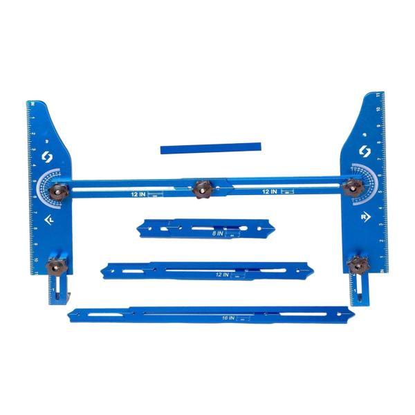 階段トレッドゲージシェルフレイアウトルーラー多目的便利な階段ステップスクライブ測定ツールジグのライザ...