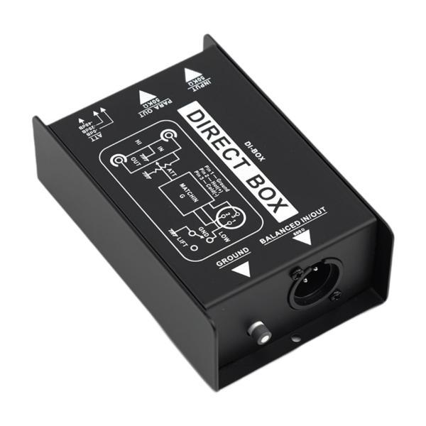 パッシブダイレクトボックス 高インピーダンス XLR 6.35mm ベースインジェクションオーディオ...