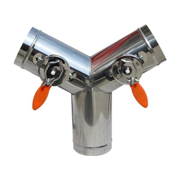 エア調整ダンパーダクトコネクタY型調整バルブ3ウェイエアダクトダンパー換気チューブキッチン排気ファン...