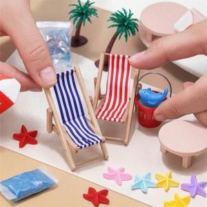 ミニチュアビーチシーン 浜辺セット 砂浜ジオラ...の詳細画像3