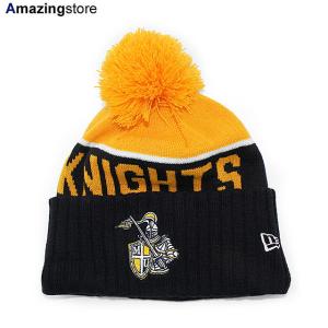 ニューエラ ニット ビーニー マリアン ナイツ NCAA SPORT KNIT BEANIE BLACK GOLD NEW ERA MARIAN KNIGHTS｜amazingstore