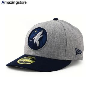 ニューエラ キャップ 59FIFTY ミネソタ ティンバーウルブズ  NBA LC LOW-CROWN FITTED CAP LP HEATHER GREY-NAVY  NEW ERA MINNESOTA TIMBERWOLVES｜amazingstore