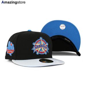 ニューエラ キャップ 59FIFTY テキサス レンジャーズ MLB 40TH ANNIVERSARY BLUE BOTTOM FITTED CAP BLACK NEW ERA TEXAS RANGERS｜amazingstore