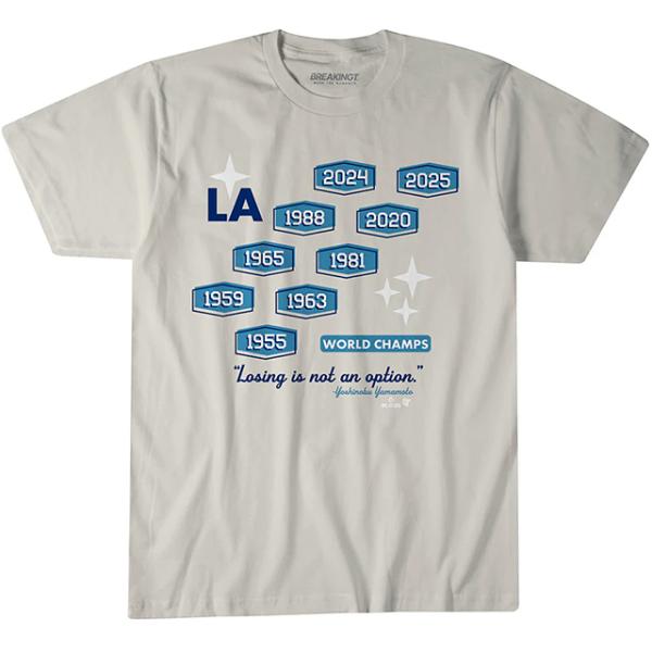 海外取寄 ロサンゼルス ドジャース Tシャツ NINE TIME WORLD CHAMPS T-SH...