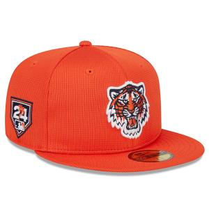 ニューエラ キャップ 海外取寄  59FIFTY デトロイト タイガース 2024 MLB SPRING TRANING FITTED CAP ORANGE NEW ERA DETROIT TIGERS｜amazingstore