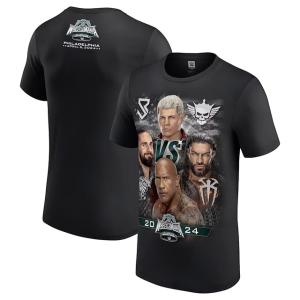 セス ロリンズ & コディ ローゼス vs ザ ロック & ローマン レインズモデル 海外取寄 WWE AUTHENTIC Tシャツ WRESTLEMANIA 40 T-SHIRT｜amazingstore