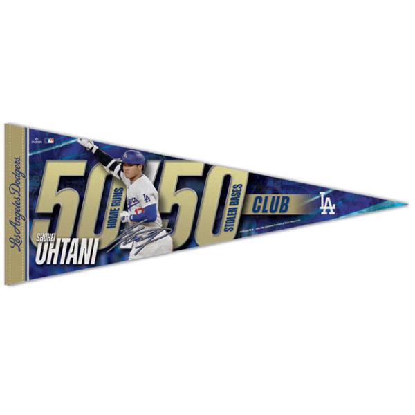 大谷翔平 シーズン50本塁打50盗塁達成記念モデル 海外取寄 記念ペナント ロサンゼルス ドジャース