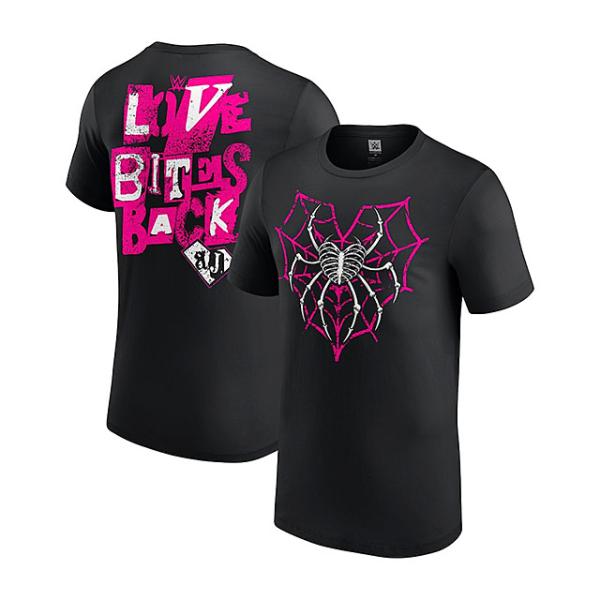 AJリーモデル 海外取寄 WWE AUTHENTIC Tシャツ LOVE BITES BACK T-...