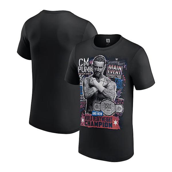 CMパンクモデル 海外取寄 WWE AUTHENTIC Tシャツ SATURDAY NIGHT'S ...