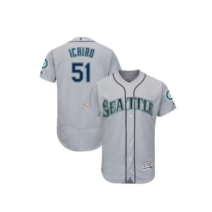 イチロー選手モデル オーセンティックユニフォーム シアトル マリナーズ  ICHIRO ROAD FLEX BASE PLAYER JERSEY GREY SEATTLE MARINERS｜amazingstore