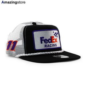 ニューエラ メッシュキャップ GOLFER ナスカー デニー ハムリン DENNY HAMLIN FedEX MESH CAP BLACK WHITE NEW ERA NASCAR｜amazingstore