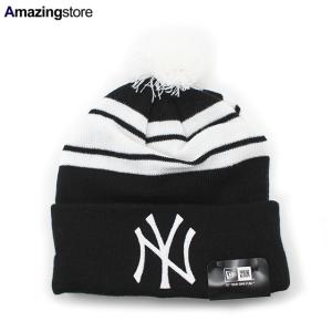 ニューエラ ニット ビーニー ニューヨーク ヤンキース MLB BIG-SCREEN KNIT BEANIE BLACK-WHITE NEW ERA NEW YORK YANKEES｜amazingstore