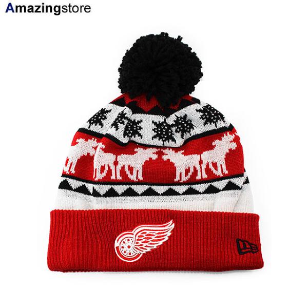 ニューエラ ニットキャップ デトロイト レッドウィングス NHL THE MOOSER KNIT B...