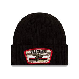 ニューエラ ニットキャップ ビーニー アトランタ ファルコンズ  NFL 2021 SALUTE-TO-SERVICE KNIT BEANIE BLACK  NEW ERA ATLANTA FALCONS｜amazingstore