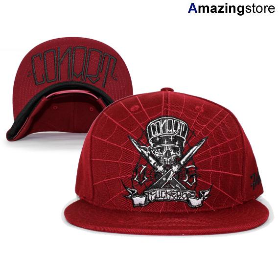 7ユニオン ASH SKULL SNAPBACK RED スナップバックキャップ