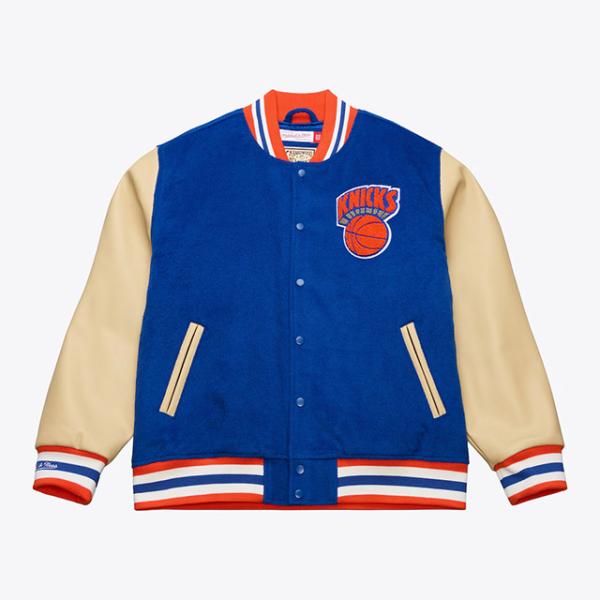 海外取寄 ミッチェル&amp;ネス スタジアムジャケット ニューヨーク ニックス NBA TEAM TRAD...
