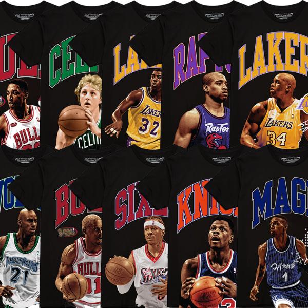 海外取寄 ミッチェル&amp;ネス NBA Tシャツ HARDWOOD CLASSIC PLAYER ARC...