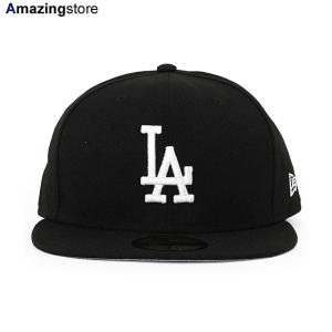 ニューエラ キャップ 59FIFTY ロサンゼルス ドジャース MLB TEAM BASIC FITTED CAP BLACK WHITE NEW ERA LOS ANGELES DODGERS｜amazingstore