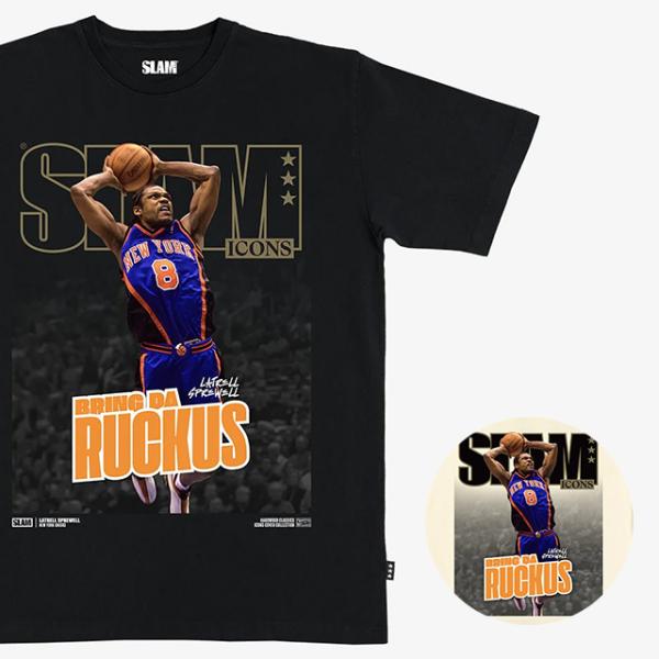 ラトレル スプリーウェルモデル スラム ニューヨーク ニックス Tシャツ 海外取寄 SLAM HAR...