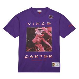 ミッチェル&ネス Tシャツ ヴィンス カーター モデル HEAVYWEIGHT PREMIUM PLAYER T-SHIRT PURPLE VINTAGE LOGO TORONTO RAPTORS VINCE CARTER｜amazingstore