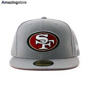 ニューエラ キャップ 59FIFTY サンフランシスコ フォーティーナイナーズ NFL TEAM BASIC RED BOTTOM FITTED CAP GREY SAN FRANCISCO 49ERS