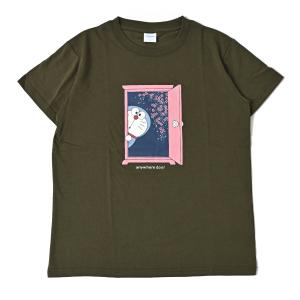 ドラえもん Tシャツ ティーシャツ レディース 半袖 キャラクター トップス I'mDoraemon どこでもドア 鈴 大人用 女性用 グッズ｜amazutsumi