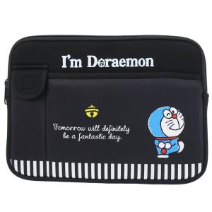 ドラえもんグッズ タブレットポーチ ガジェットケース モバイルPC I'mDoraemon ブラック 通学 通勤 保護 カバー キャラクター｜amazutsumi