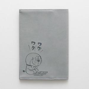 ドラえもんグッズ ブックカバー Book Cover 文庫本カバー 読書 型押し Doraemon グレー gray｜amazutsumi