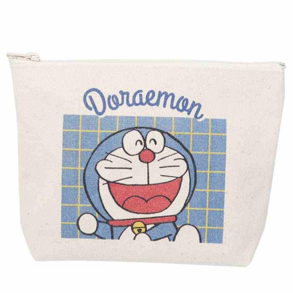 ドラえもんグッズ コスメポーチ 舟形ポーチ 白 小物入れ Doraemon 化粧道具 筆箱 アクセサ...