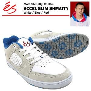 エス アクセル スリム シュマティー ホワイト/ブルー/レッド (es ACCEL SLIM SHMATTY Matt Shmatty Chaffin) 【閉店・売り切り】｜amb1