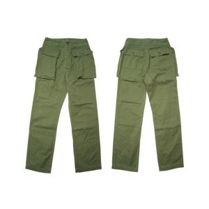 ミリタリーパンツ [軍パン] 前後フラップつき カーキ Made in ITALY [TROUSERS MARINES CORPS] 【閉店・売り切り】｜amb1