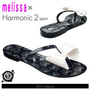 メリッサ ハーモニック 2 ブラック/ホワイトボウ <BR>(Melissa HARMONIC 2 30879 サンダル ビーチサンダル) 【閉店・売り切り】｜amb1