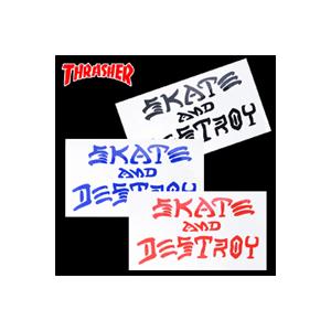 スラッシャー S.A.D (スケート アンド デストロイ) ステッカー Sサイズ(9cm×5cm) (THRASHER Skate And Destroy) 【閉店・売り切り】｜amb1