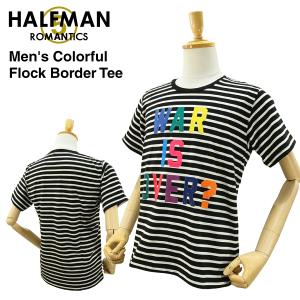 ハーフマン カラフル フロック ボーダーTシャツ (HALF MAN) 【閉店・売り切り】｜amb1