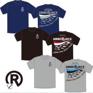 RealBvoice リアルビーボイス×amberjack アンバージャック コラボドライTシャツ グレー ネイビー ブラック 吸水速乾 紫外線カット【宅配便対応商品】｜amberjack