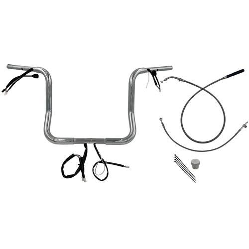 1-1/4インチ EZ INSTALL WIRED ROUND TOP ハンドルバー クローム/14...