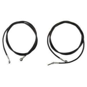 ハンドルバー ケーブル＆ブレーキラインキット Upper-Only ブラック 15〜17インチエイプ...