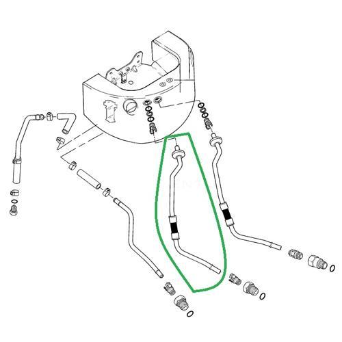 リプレイスメント クローム オイルライン リターン　2000〜06年ソフテイル