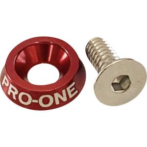 PRO-ONE LOGO シートボルト:レッド/1997年以降XL、XG、ダイナ、ソフテイル、ツーリ...