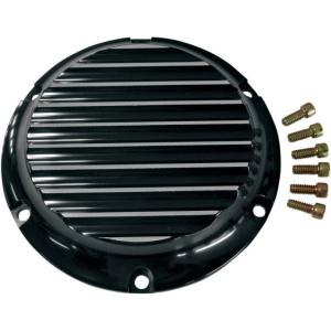 ダービーカバー：FINNED/ブラック　2004〜22年スポーツスター