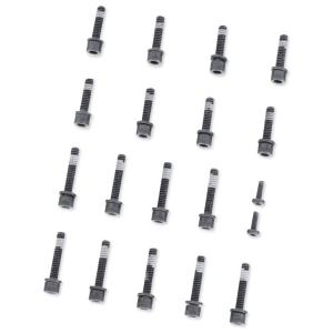 ブラック カムカバー＆タペットカバーハードウェアキット:2018年以降ソフテイル、2017年以降ツー...