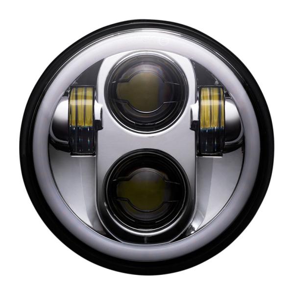 ProGLOW 5-3/4” LED COLOR-CHANGING HALO ヘッドライト：クローム