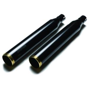 MOTOR STAGE スリップオンマフラー ブラス76ストレート :1986〜99年ソフテイル/黒