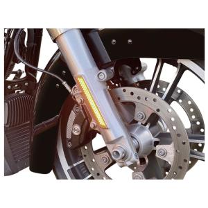 LED フロントフォークライト：スモークレンズ / クロームハウジング　1997〜13年ツーリング、...